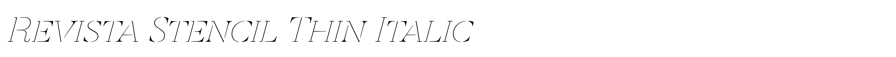 Revista Stencil Thin Italic